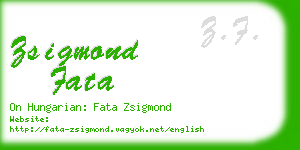 zsigmond fata business card